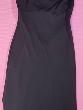 Wayf Black Strapless Sheath Dress